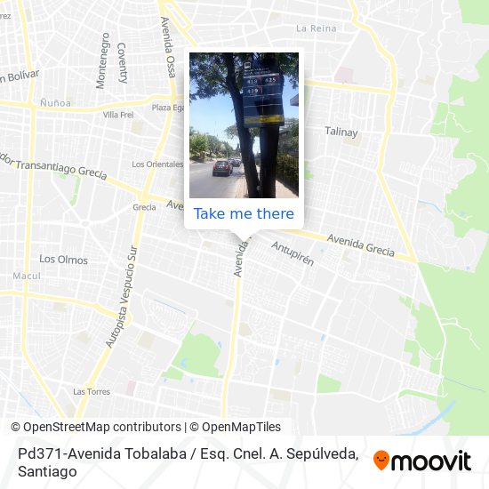 Pd371-Avenida Tobalaba / Esq. Cnel. A. Sepúlveda map