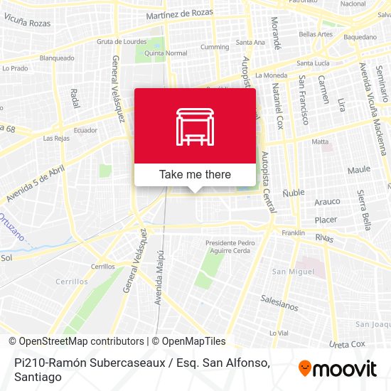 Mapa de Pi210-Ramón Subercaseaux / Esq. San Alfonso