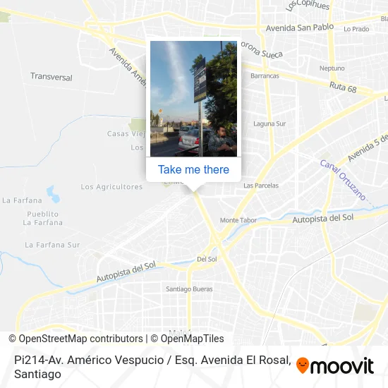 Pi214-Av. Américo Vespucio / Esq. Avenida El Rosal map