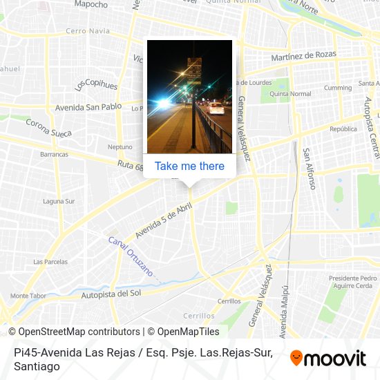 Pi45-Avenida Las Rejas / Esq. Psje. Las.Rejas-Sur map