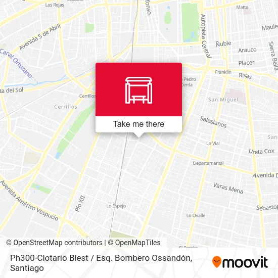Ph300-Clotario Blest / Esq. Bombero Ossandón map