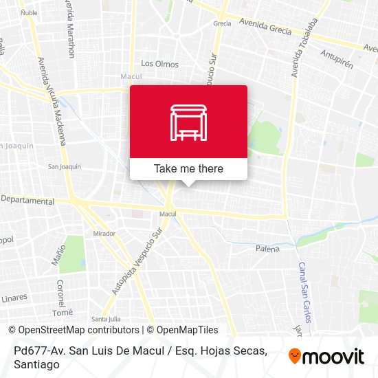 Pd677-Av. San Luis De Macul / Esq. Hojas Secas map