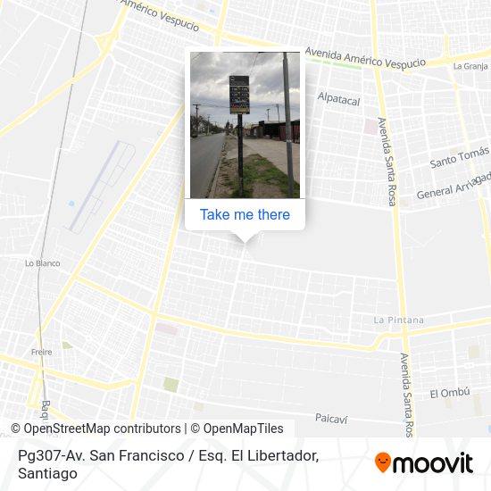 Mapa de Pg307-Av. San Francisco / Esq. El Libertador