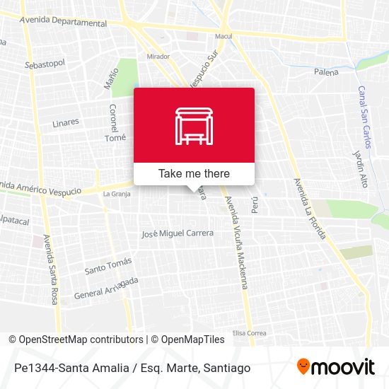 Mapa de Pe1344-Santa Amalia / Esq. Marte