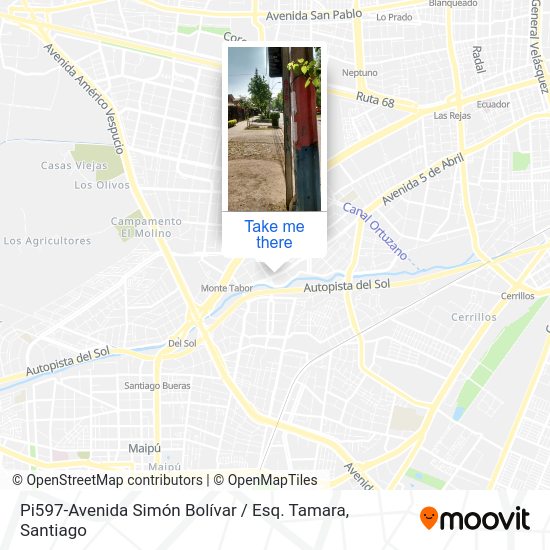 Pi597-Avenida Simón Bolívar / Esq. Tamara map