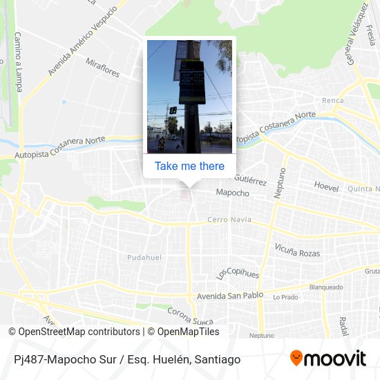 Pj487-Mapocho Sur / Esq. Huelén map