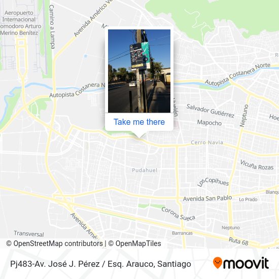 Pj483-Av. José J. Pérez / Esq. Arauco map