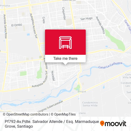 Mapa de Pf792-Av.Pdte. Salvador Allende / Esq. Marmaduque Grove
