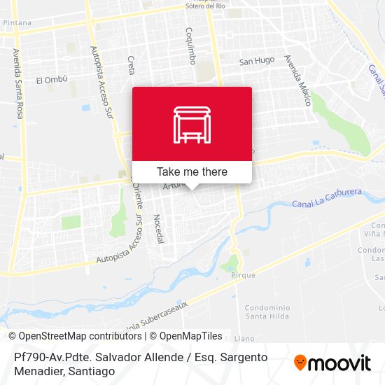 Pf790-Av.Pdte. Salvador Allende / Esq. Sargento Menadier map