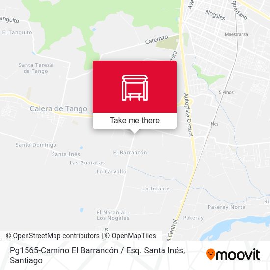 Mapa de Pg1565-Camino El Barrancón / Esq. Santa Inés