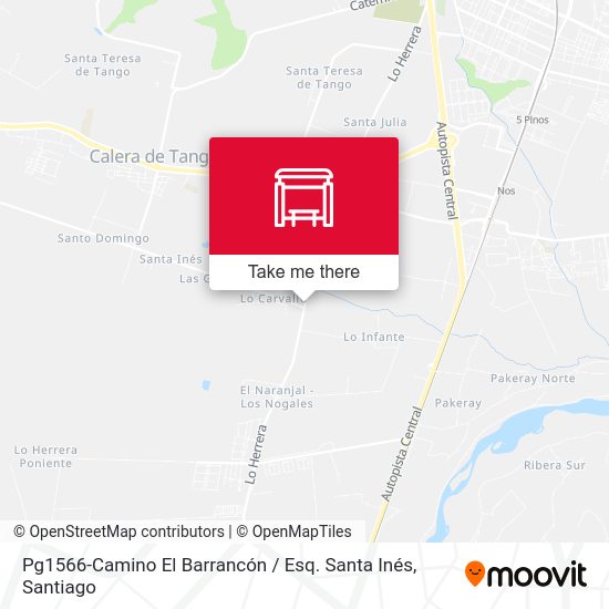 Mapa de Pg1566-Camino El Barrancón / Esq. Santa Inés