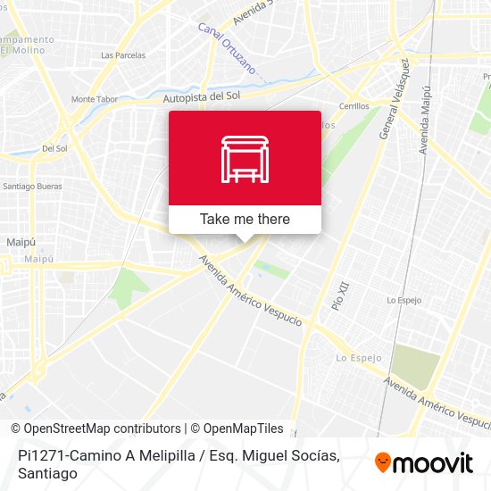 Pi1271-Camino A Melipilla / Esq. Miguel Socías map