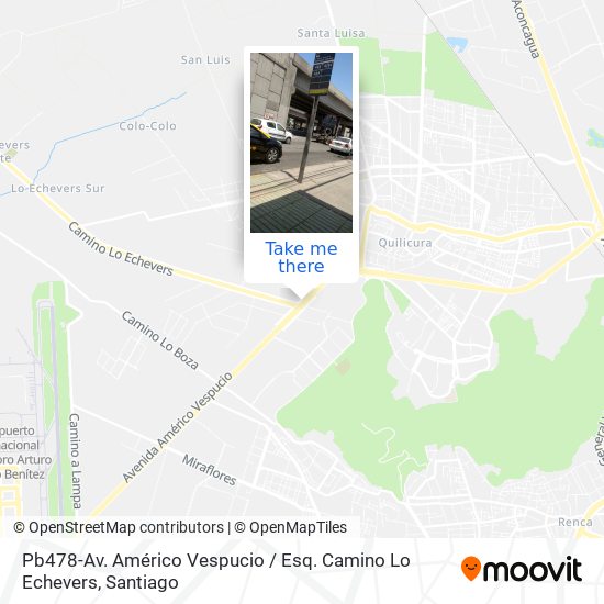 Pb478-Av. Américo Vespucio / Esq. Camino Lo Echevers map