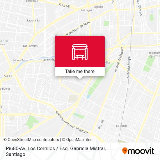 Mapa de Pi680-Av. Los Cerrillos / Esq. Gabriela Mistral