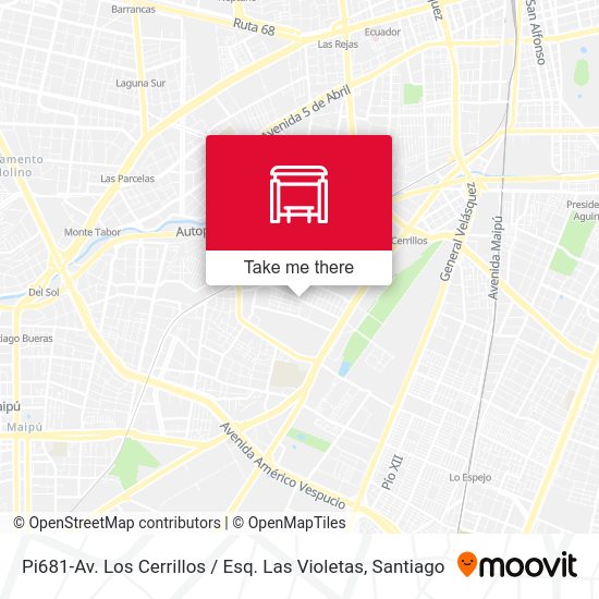 Pi681-Av. Los Cerrillos / Esq. Las Violetas map
