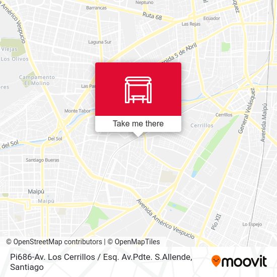 Mapa de Pi686-Av. Los Cerrillos / Esq. Av.Pdte. S.Allende