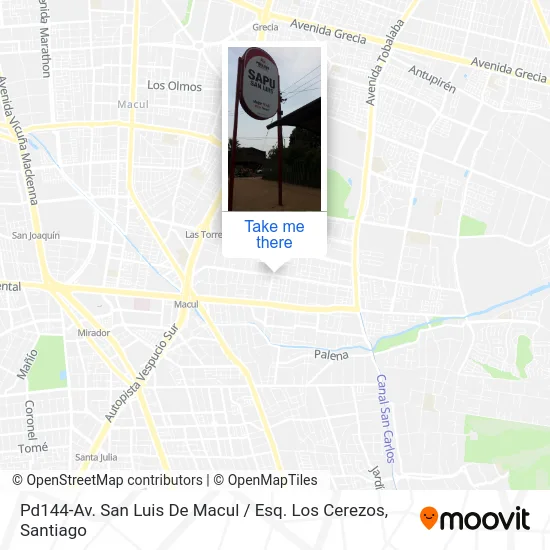 Pd144-Av. San Luis De Macul / Esq. Los Cerezos map