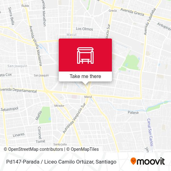 Pd147-Parada / Liceo Camilo Ortúzar map