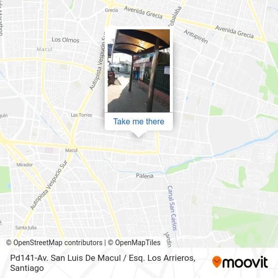 Pd141-Av. San Luis De Macul / Esq. Los Arrieros map