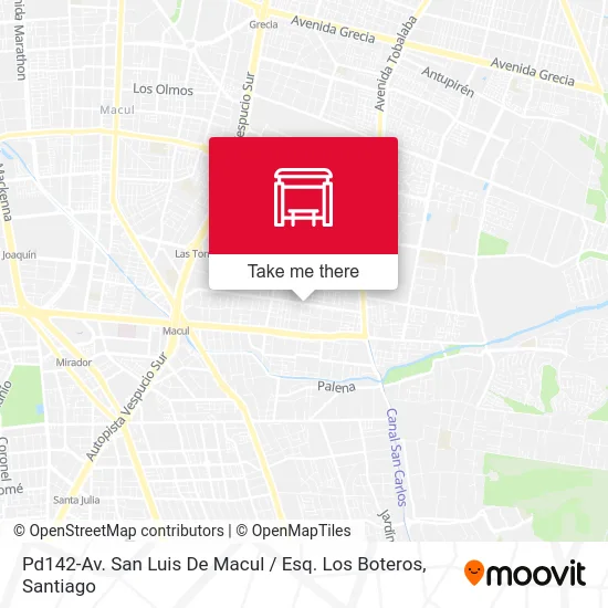Pd142-Av. San Luis De Macul / Esq. Los Boteros map
