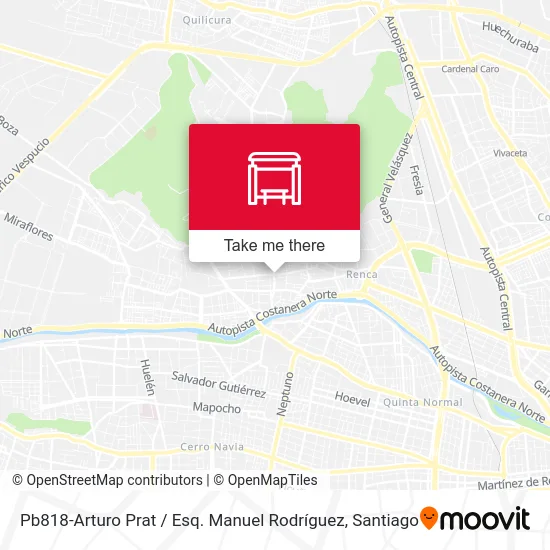 Pb818-Arturo Prat / Esq. Manuel Rodríguez map
