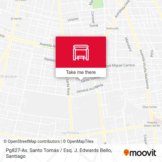 Mapa de Pg827-Av. Santo Tomás / Esq. J. Edwards Bello