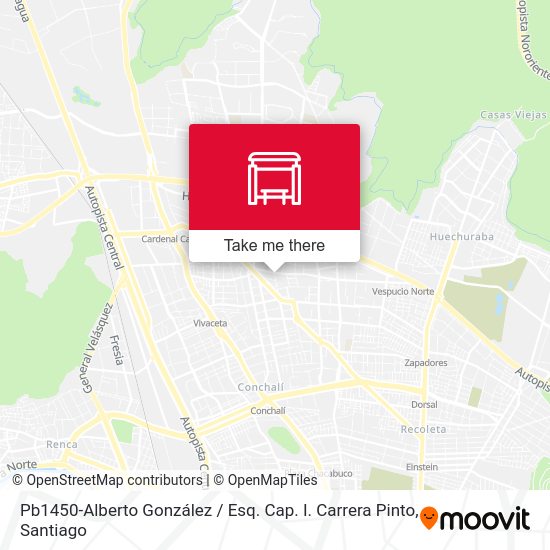 Pb1450-Alberto González / Esq. Cap. I. Carrera Pinto map