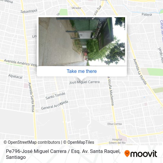 Mapa de Pe796-José Miguel Carrera / Esq. Av. Santa Raquel