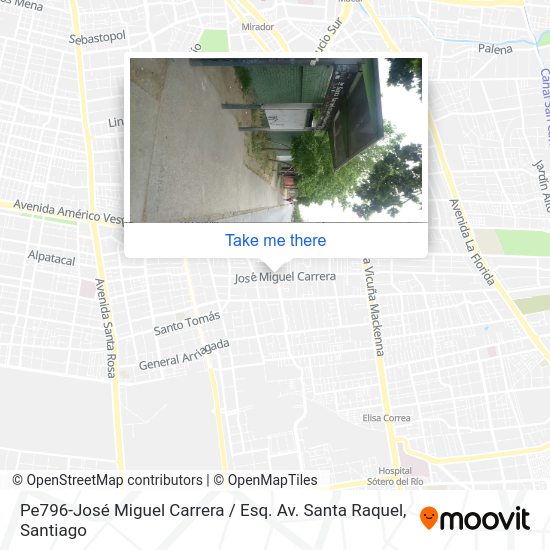 Pe796-José Miguel Carrera / Esq. Av. Santa Raquel map