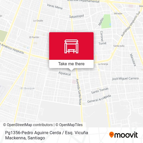 Mapa de Pg1356-Pedro Aguirre Cerda / Esq. Vicuña Mackenna
