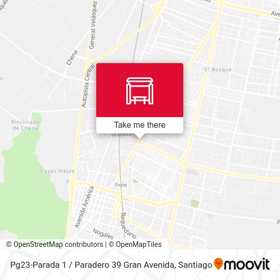 Pg23-Parada 1 / Paradero 39 Gran Avenida map