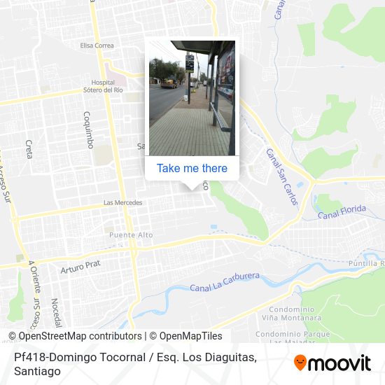 Pf418-Domingo Tocornal / Esq. Los Diaguitas map