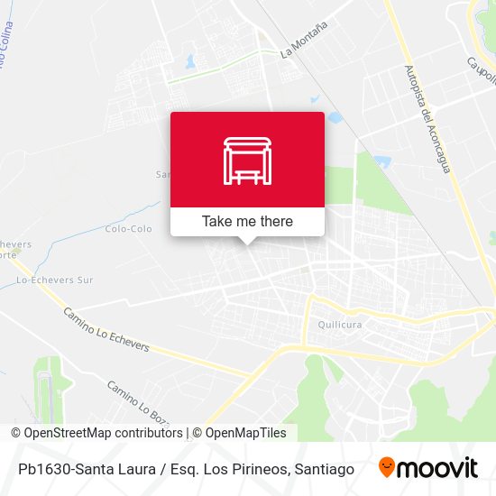 Pb1630-Santa Laura / Esq. Los Pirineos map