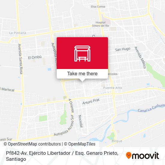 Mapa de Pf842-Av. Ejército Libertador / Esq. Genaro Prieto