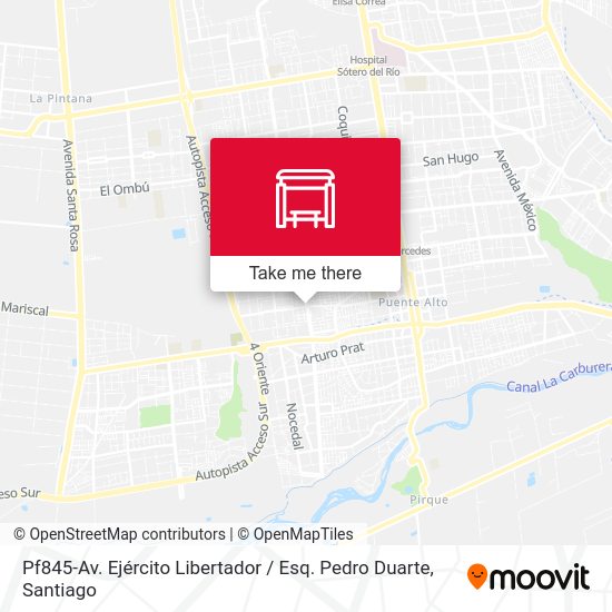 Pf845-Av. Ejército Libertador / Esq. Pedro Duarte map