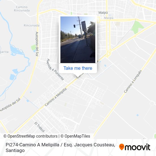 Pi274-Camino A Melipilla / Esq. Jacques Cousteau map