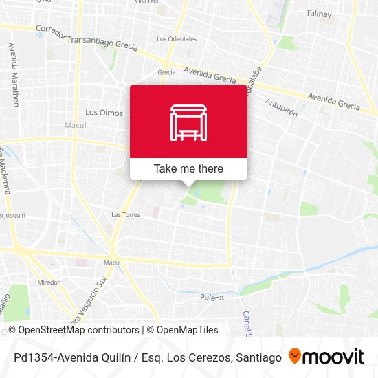 Pd1354-Avenida Quilín / Esq. Los Cerezos map