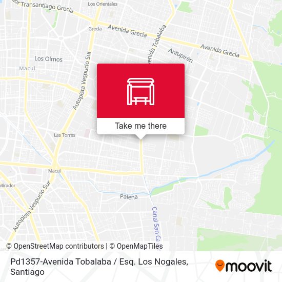 Pd1357-Avenida Tobalaba / Esq. Los Nogales map