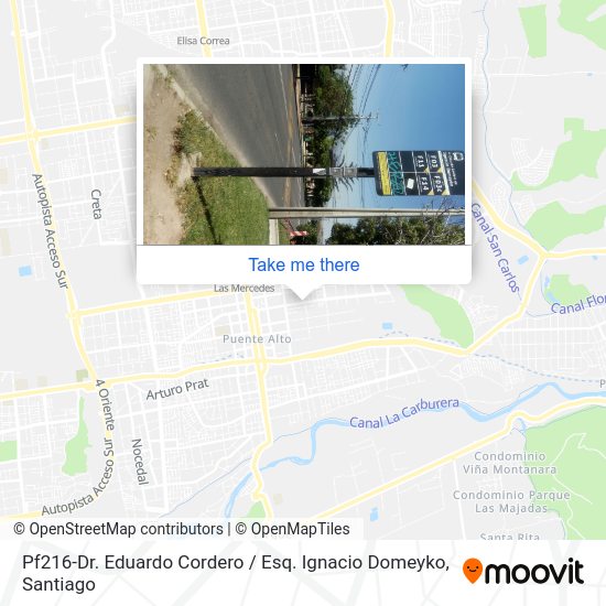 Pf216-Dr. Eduardo Cordero / Esq. Ignacio Domeyko map