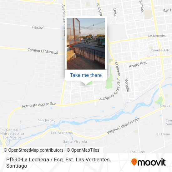 Pf590-La Lechería / Esq. Est. Las Vertientes map