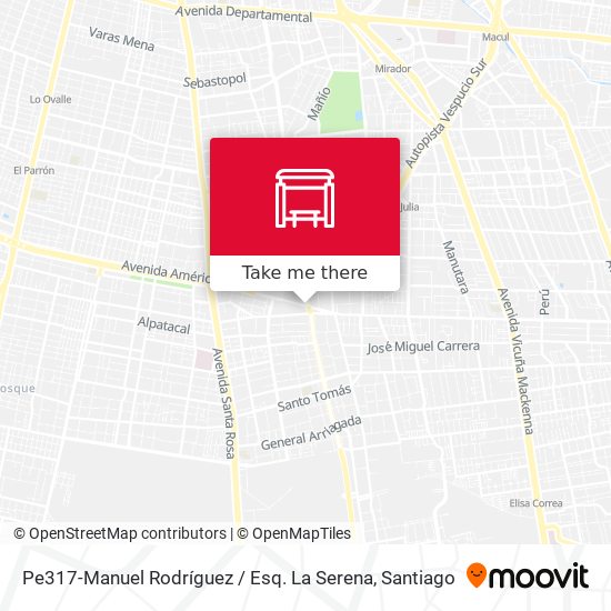 Pe317-Manuel Rodríguez / Esq. La Serena map