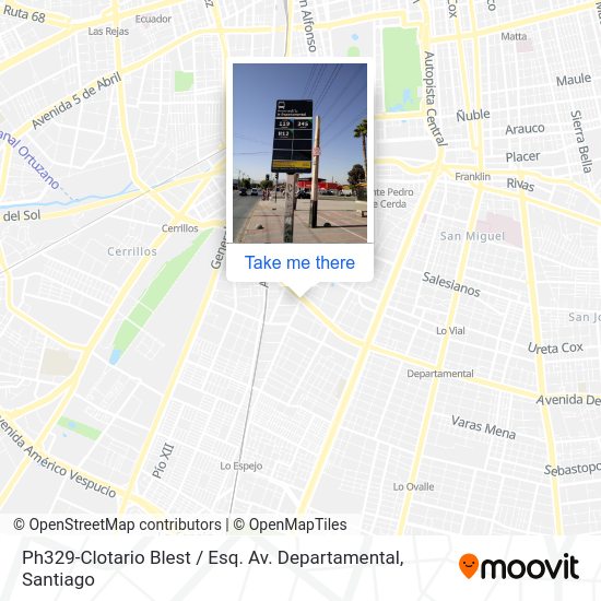 Ph329-Clotario Blest / Esq. Av. Departamental map