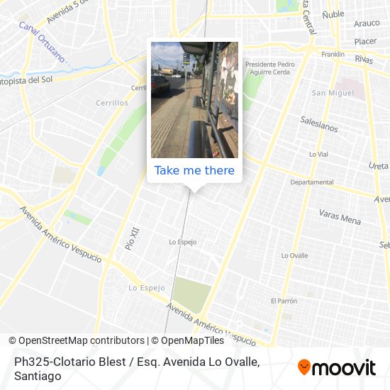 Ph325-Clotario Blest / Esq. Avenida Lo Ovalle map