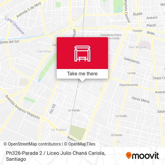 Mapa de Ph326-Parada 2 / Liceo Julio Chaná Cariola