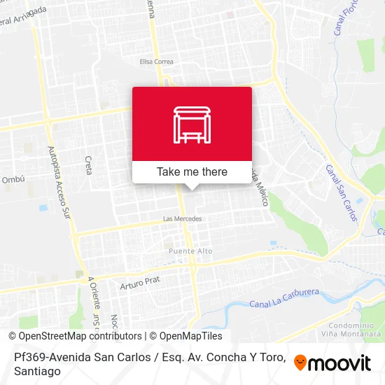 Pf369-Avenida San Carlos / Esq. Av. Concha Y Toro map