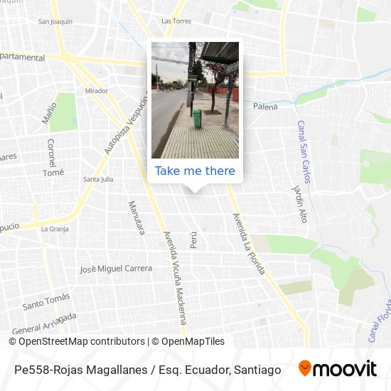 Pe558-Rojas Magallanes / Esq. Ecuador map