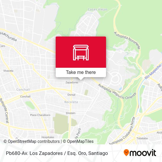 Pb680-Av. Los Zapadores / Esq. Oro map