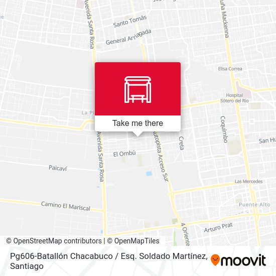 Mapa de Pg606-Batallón Chacabuco / Esq. Soldado Martínez