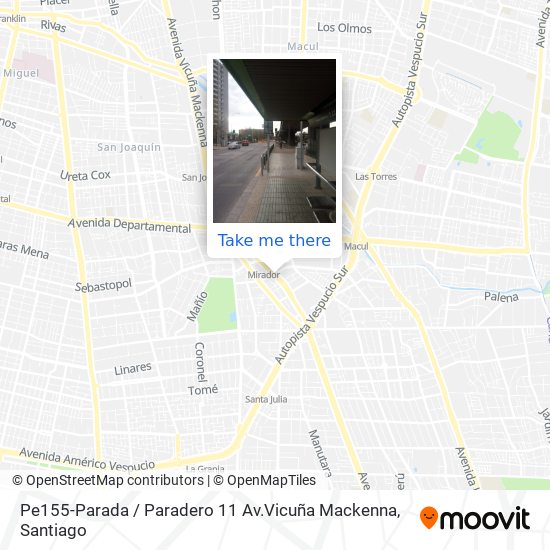 Pe155-Parada / Paradero 11 Av.Vicuña Mackenna map