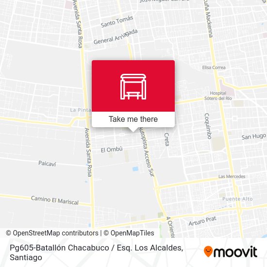 Pg605-Batallón Chacabuco / Esq. Los Alcaldes map